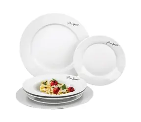 Lamart Dine Sada talířů kulaté 6ks bílá / porcelán