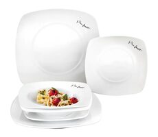 Lamart Dine Sada talířů čtvercové 6ks bílá / porcelán