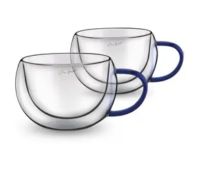 Lamart Vaso Sada sklenic Cappucino 2ks 270ml modrá / sklo