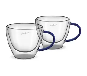 Lamart Vaso Sada sklenic Cappucino 2ks 190ml modrá / sklo