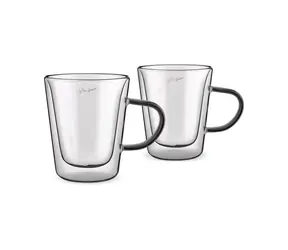 Lamart Vaso Sada sklenic na čaj 2ks 300ml černá / sklo