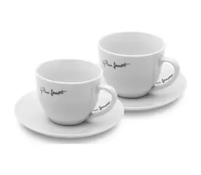Lamart Kaffe Sada Šálek+ Podšálek 2+2ks 300ml bílá / porcelán