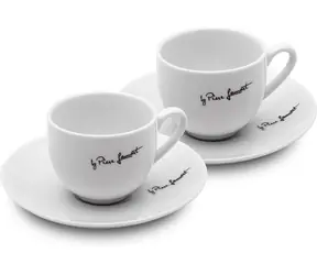 Lamart Kaffe Sada Šálek+ Podšálek 2+2ks 90ml bílá / porcelán