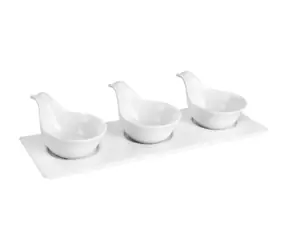 Lamart Dine Sada Servírovací misky 3ks bílá / 34 x 12cm / porcelán