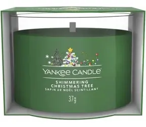 Yankee Candle votivní svíčka plněná ve skle SHIMMERING CHRISTMAS TREE