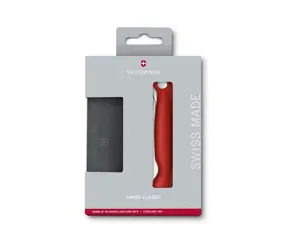 VICTORINOX Sada nože Swiss Classic a krájecího prkénka červená