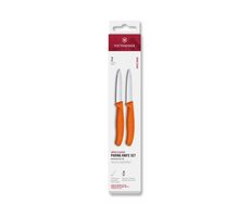 VICTORINOX Swiss Classic Kuchyňský nůž 8 cm set 2 ks oranžová / rovné a vroubkované ostří 