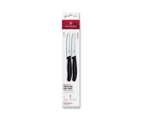 VICTORINOX Swiss Classic Příborový nůž 2 ks černá / vroubkované ostří / délka čepele 11 cm 