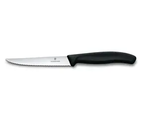 VICTORINOX Swiss Classic Nůž na steak a pizzu 11 cm černá / vroubkované ostří