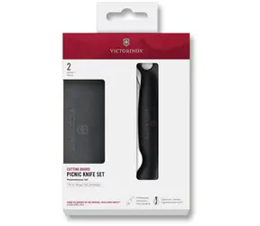 VICTORINOX Swiss Classic Skládací nůž a prkénko set 2 ks černá / vroubkované ostří / délka čepele 11 cm 