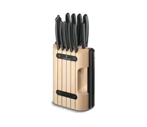 VICTORINOX Swiss Classic Blok s noži 11 ks bukové dřevo