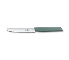 VICTORINOX Swiss Modern Nůž na rajčata 11 cm šalvějově zelená