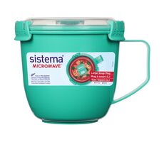 Sistema Microwave Large Soup Mug Hrnek na polévku a dušené pokrmy 900 ml mátová
