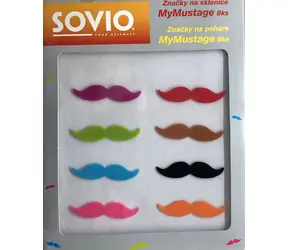 SOVIO SVMM8 Značky na sklenice MyMustage 8ks