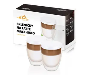 ETA ETA418193020 / Sada 2 sklenic na latte macchiato / Borosilikátové dvojité sklo