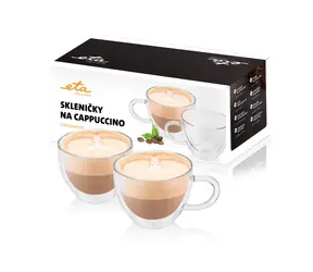 ETA ETA518092010 / Sada 2 sklenic na cappuccino / Borosilikátové dvojité sklo