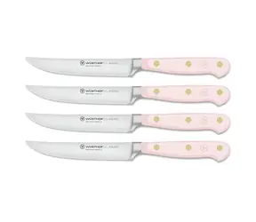 Wüsthof Sada 4 nožů na steaky Classic Colour 12 cm Pink Himalayan Salt / rovné ostří 