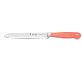 Wüsthof Nůž na uzeniny Classic Colour 14 cm Coral Peach / vlnkované ostří