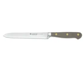 Wüsthof Nůž na uzeniny Classic Colour 14 cm Velvet Oyster / vlnkované ostří