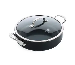 GreenPan Kastrol s nepřilnavým keramickým povrchem s poklicí Barcelona Pro 30 cm černá