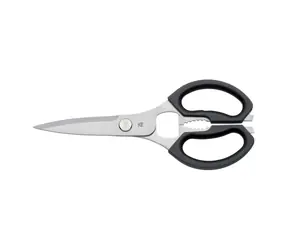 WMF univerzální kuchyňské nůžky černá / nerez ocel / Délka 21 cm / otvírák na šroubovací a korunkové uzávěry