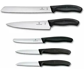 VICTORINOX Swiss Classic Sada 5 ks nožů černá / 5x nůž / nerez ocel
