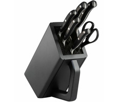 VICTORINOX Blok s noži a nůžkami černá / bukové dřevo / 1x nůžky / 5x nůž / 1x blok na nože
