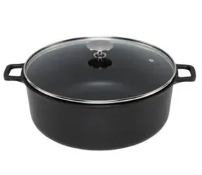De Buyer Choc Extreme Hrnec se skleněnou pokličkou 28 cm / 7 l / kovaný hliník 