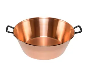 De Buyer Kónický hrnec 38 cm / 9 l / měď + nerezová ocel 