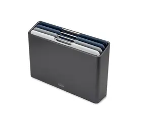 Joseph Joseph Folio Regular černá / sada 4ks prkýnek s pouzdrem / 20 x 30 cm / plast