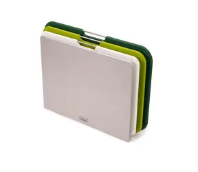 Joseph Joseph Nest Large zelená / sada 3ks prkýnek s pouzdrem / 35.5 x 26 x 6.5cm / plast