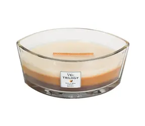 WoodWick Trilogy Cafe Sweets Elipsa 453.6g - svíčka loď / doba hoření: až 40 h