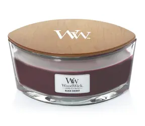 WoodWick Black Cherry Elipsa 453.6g - svíčka loď / doba hoření: až 40 h
