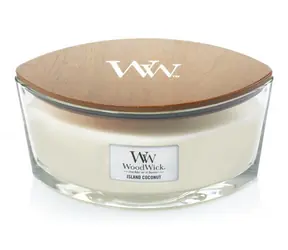 WoodWick Island Coconut Elipsa 453.6g - svíčka loď / doba hoření: až 40 h