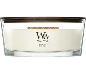 WoodWick White Teak Elipsa 453.6g - svíčka loď / doba hoření: až 40 h