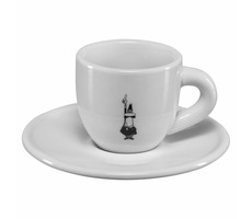 Bialetti Moka Omino hrneček na espresso 60 ml bílá / porcelán / podšálek