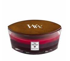 WoodWick Trilogy Sun-Ripened Berries Elipsa 453.6g - svíčka loď / doba hoření: až 40 h