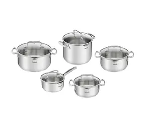 Tefal Duetto+ G719SA74 Sada nádobí 10ks / 4x hrnec s poklicí (6.1 & 5 & 2.9 & 2 L) / 1x rendlík s poklicí (1.5 L)