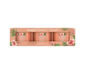 Yankee Candle Tropical Breeze - Sada svíček ve skle 3x 37g / doba hoření: až 3x 10 h