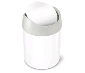 Simplehuman Mini odpadkový koš na stůl  1.5 l / bílá ocel/ CW2079