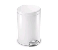 Simplehuman Pedálový odpadkový koš  – 4.5 l / kulatý / bílý