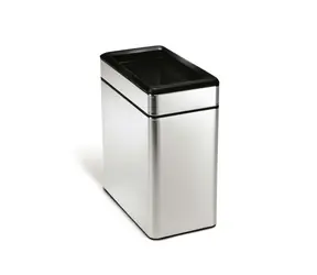 Simplehuman Odpadkový koš  – 10 l / hranatý/ otevřený/ matná ocel