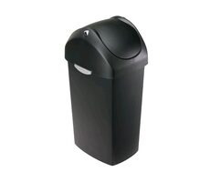 Simplehuman Odpadkový koš  – 40 l / houpací víko / černý plast