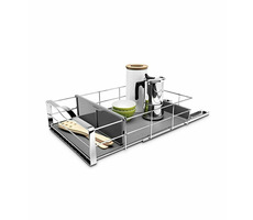 Simplehuman Výsuvný organizér do skříňky  s masivním rámem z nerez oceli/ šířka 35 cm