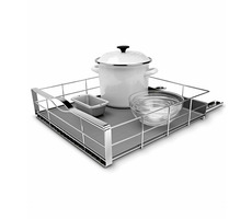 Simplehuman Výsuvný organizér do skříňky  s masivním rámem z nerez oceli / šířka 50/2 cm