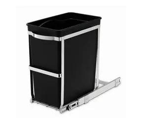 Simplehuman Vestavný odpadkový koš  – 30 l/ výsuvný/ lesklá ocel/ plastový kbelík