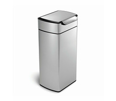 Simplehuman Dotykový odpadkový koš  – 30 l / hranatý / matná nerez ocel / FPP