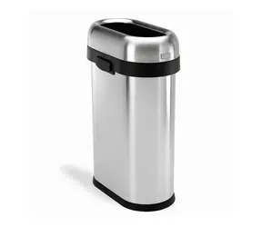 Simplehuman Odpadkový koš  pro obchodní prostory – 50 l / SLIM / otevřený / kartáčovaný nerez