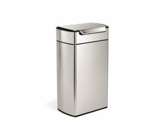 Simplehuman Dotykový odpadkový koš  – 40 l / hranatý / matná nerez ocel / FPP