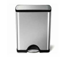 Simplehuman Pedálový odpadkový koš  – 50 l / obdélníkový / matná ocel / FPP